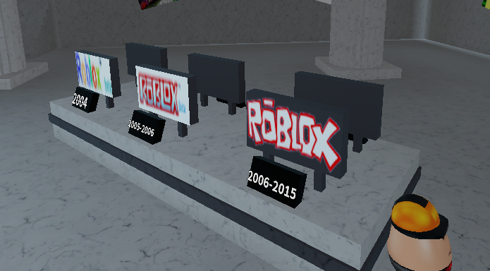 Coldism  on X: Gallery Of Famous Robloxians: Rebirth Updates: Lobby  Updates: 1. Old Gear Exhibit 2. Roblox logo evolution exhibit 3. Aymor  Exhibit Spleef is WIP since roblox is broken ;c