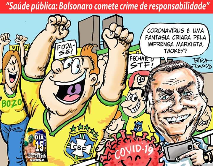 biradantas's tweet photo. #ChargePolitica #ProtestoDia15 #BozoFascista #FecharSTF #FecharCongresso #ForaBolsonaro #Quadrilha #corrupção #desgovernobolsonaro #btralhas #Milicia #bozonaro #jairbolsonaro #bolsominions #fascistas https://t.co/A10ABLdnLI
