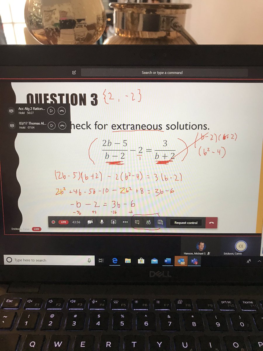 So extremely proud of Algebra and Geometey teams during our first #teleschool experience! What a success! <a href="/MsArruda1/">Ms. Arruda</a> <a href="/peet_ms/">Ms. Peet</a> using <a href="/MicrosoftTeams/">Microsoft Teams</a> live event to deliver content in real time! @hansonmscott #FCSrising