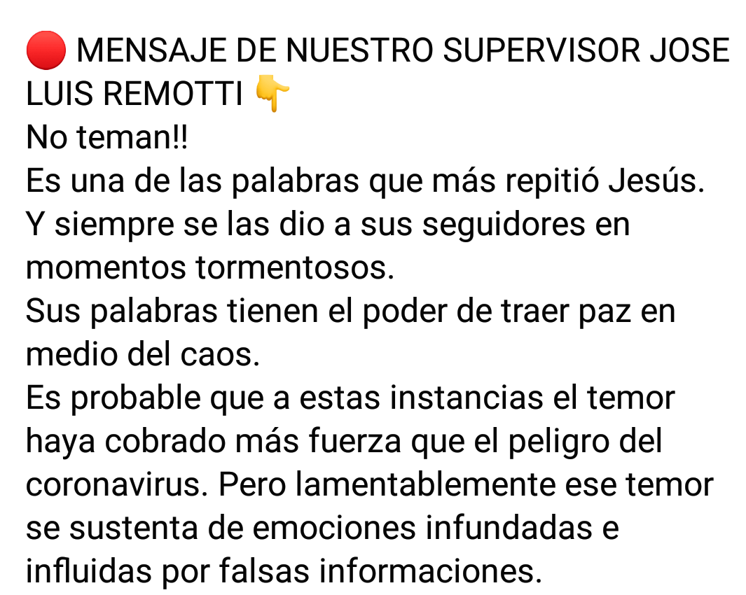 dios_nea's tweet photo. 🔴 MENSAJE DE NUESTRO SUPERVISOR JOSÉ LUIS REMOTTI 👇 https://t.co/jIx13IYNuI