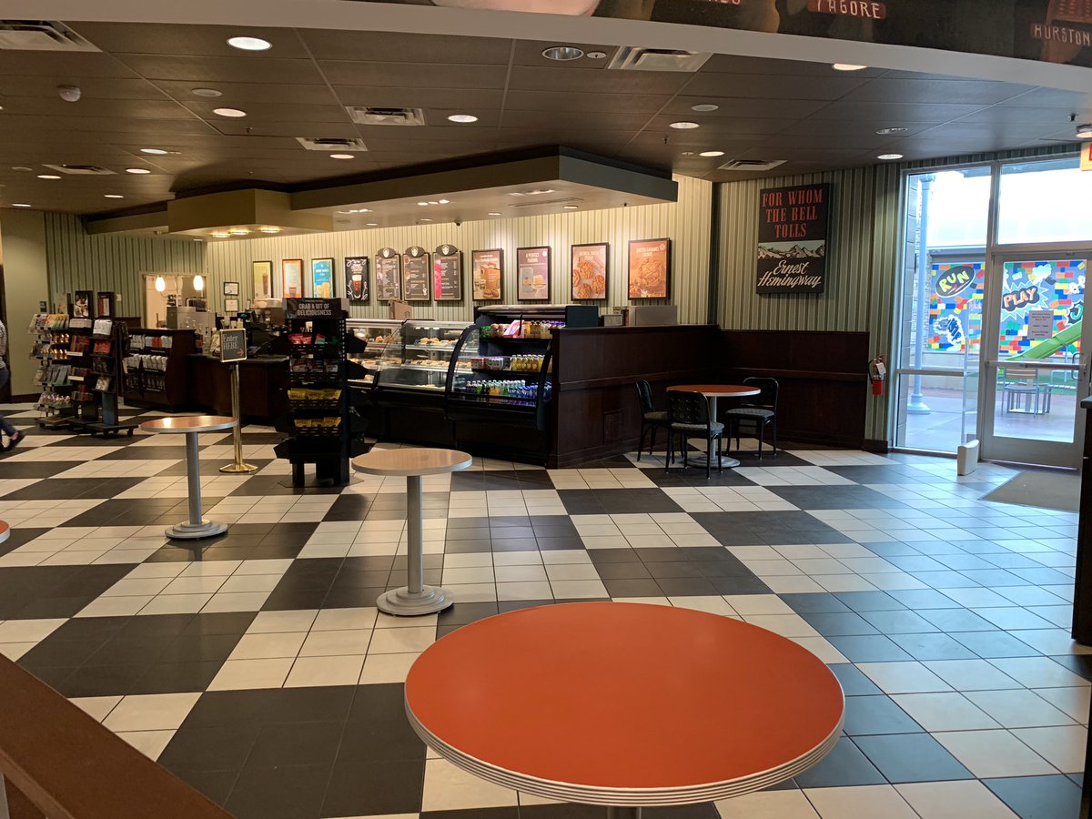 NeilRetail's tweet photo. The Starbucks in Barnes &amp; Noble has only one table were people can sit and linger. There was a nice elderly couple quietly sitting, having a coffee and some cake there earlier. For a split second they made me forget and everything seemed right with the world. https://t.co/ge0Z6Dgmuv