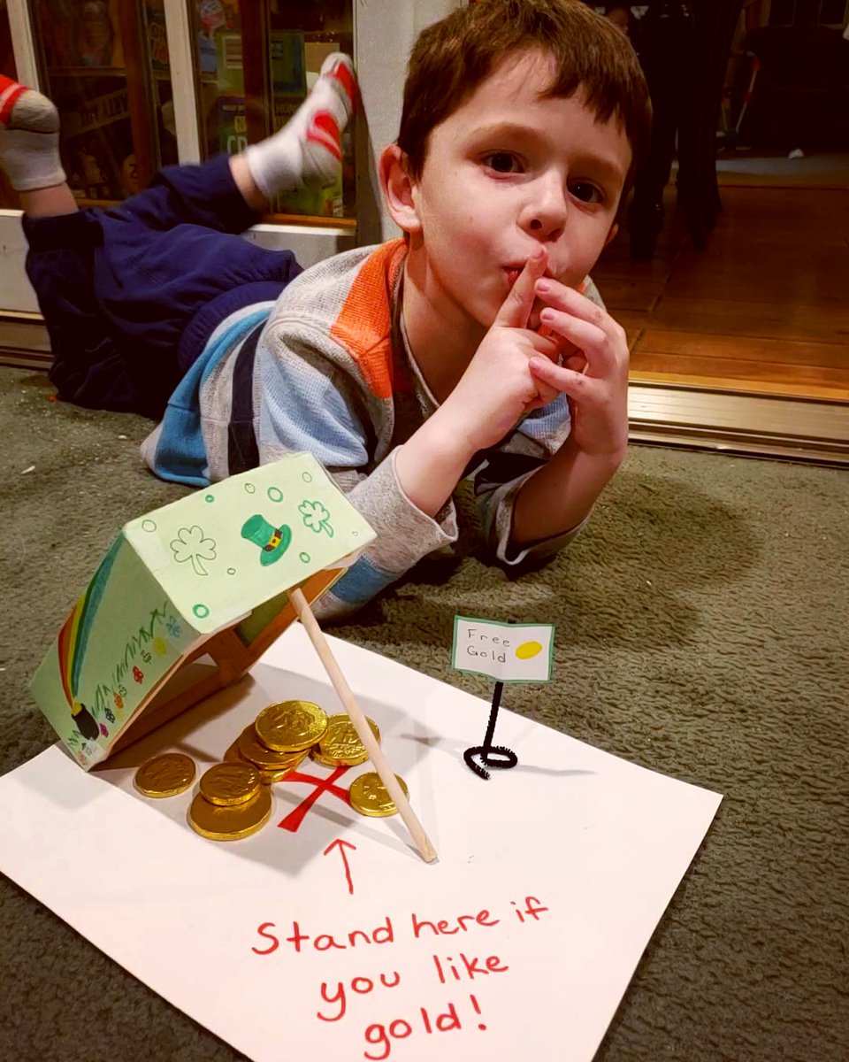 CKing3459's tweet photo. Liam Vitale's leprechaun trap #pumapride @Willow_Dale_ES https://t.co/fI8ehCRQEc