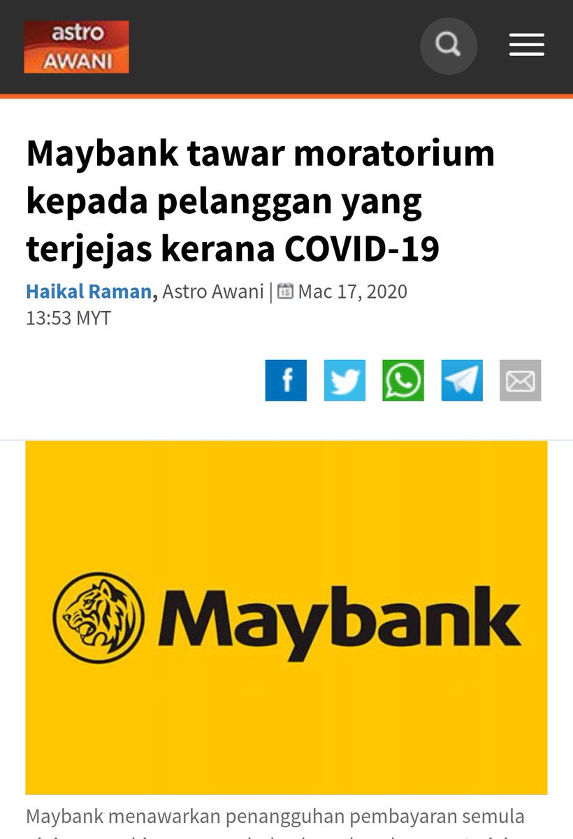 Loan Kereta Maybank : Cara Mohon Lanjutan Moratorium Akaun Maybank