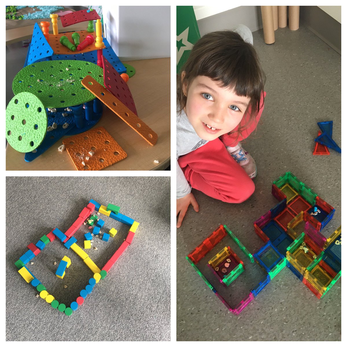 MmeMichelle1's tweet photo. Today we used blocks to make leprechaun traps. We added some Lucky Charms in hopes of attracting them. We came find from gym to find out that I our traps didn’t work... but our class did have a visit from a very sneaky leprechaun! #SageCreekLRSD #ESCSindependance #ESCSmastery https://t.co/ggeB3K2CBL