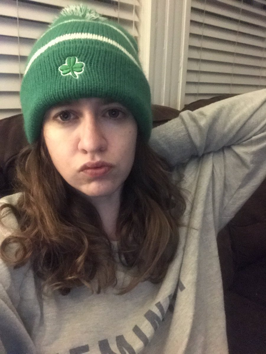  #SocialDistanceStyle Day 4: remember who you are during this time. my Irish identity is relevant exactly once per year, so here's a hat. my feminism is always relevant. just ruin the patriarchy. support women, including transwomen. spread love. not germs. kiss me thru the phone.