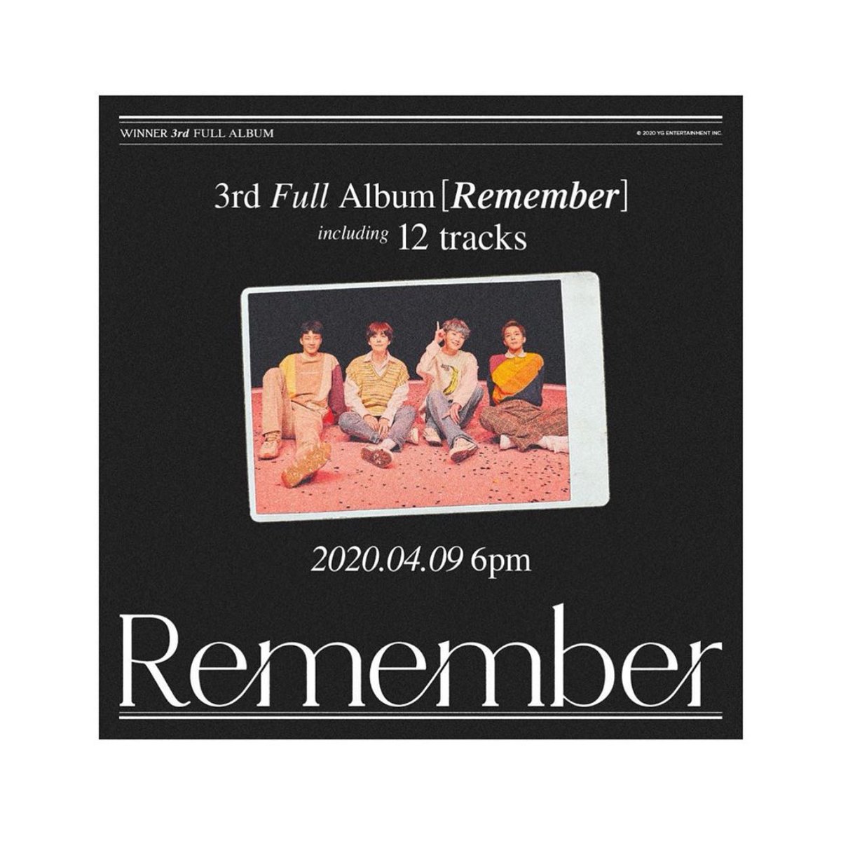 innercircleww's tweet photo. [IG] 200318 w_n_r00: 👍🏻💙👍🏻💙 #WINNER #위너 #3rdFullAlbum #Remember #MainPoster #Including12Tracks #AlbumRelease #20200409_6PM #YG 

#SEUNGYOON #YOON #강승윤 @official_yoon_ https://t.co/zeHtVtPslC https://t.co/QBNtdyGik5