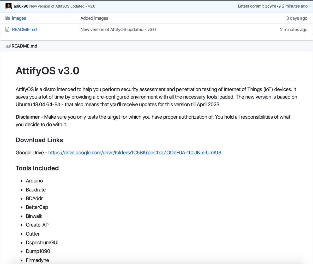 IoT Pentesting Distro - AttifyOS (v3.0) - github.com/adi0x90/attify… by <a href="/attifyme/">Attify</a> 

#iot #internetofthings #pentesting #embedded #radio #sdr #firmware