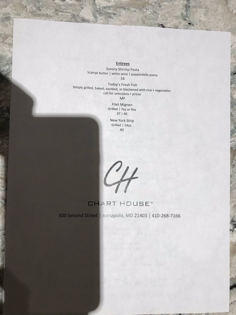 calebmunsey's tweet photo. If anyone wanted to know where to get food at in Annapolis. I was told Chart house is doing delivery to as far as Davidsonville for free. Stay safe y’all. https://t.co/cPkmfw8RrW