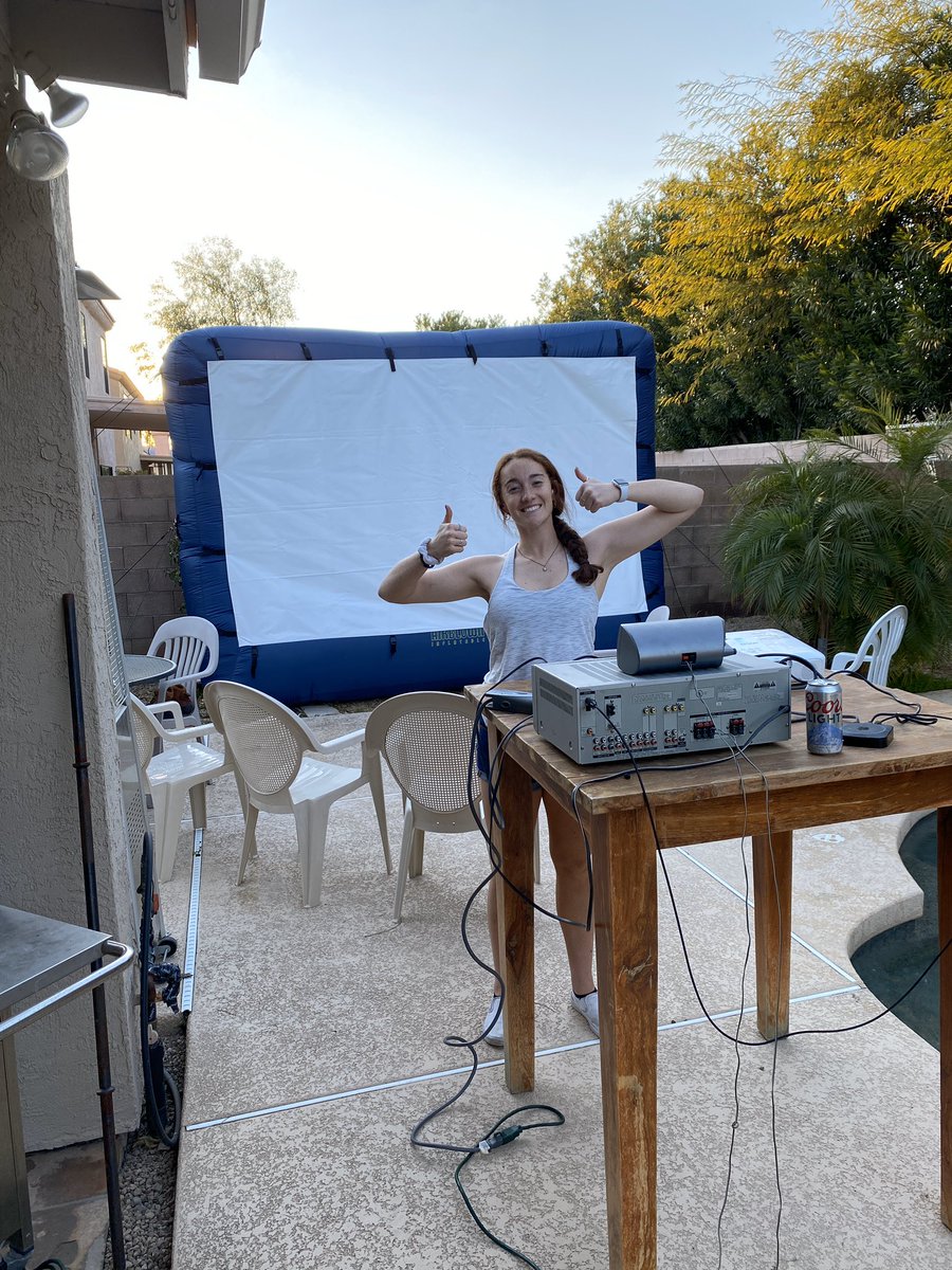 Creating our own entertainment, #backyardmovie, #outdoormovies, #AZevenings, #thankfulLaurenishome