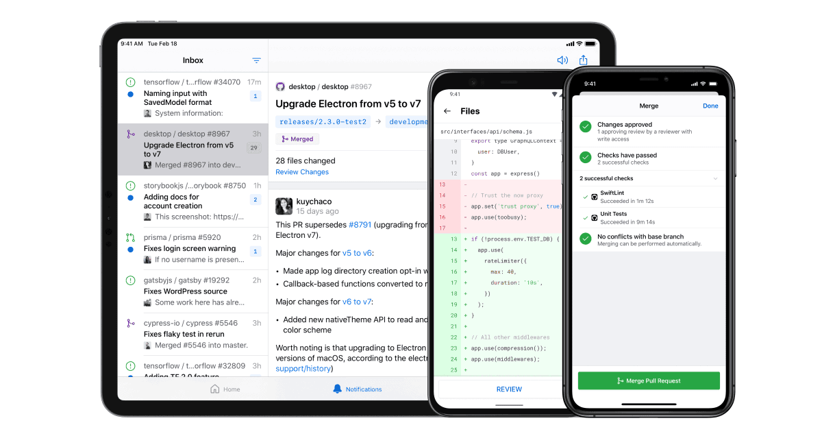 evanderburg's tweet photo. GitHub Mobile for Android and iOS stable is now available https://t.co/xP3y3WBocW https://t.co/0WLlT4YR0j