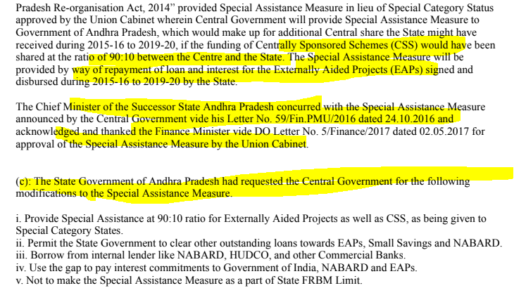 Why did the previous Tdp Govt agree to Spl. package in lieu of Special Catg. Status ?Feb'19RS-Q&A-vijay sai reddy ,expainsWhat Ap got (TDP time) http://loksabhaph.nic.in/Questions/QResult15.aspx?qref=1692&lsno=17+ http://loksabhaph.nic.in/Questions/QResult15.aspx?qref=5109&lsno=17టీడీపీ gov spl packageకు ఎందుకని ఒప్పుకుంది ?(వివరాలు Pic 1-4)1
