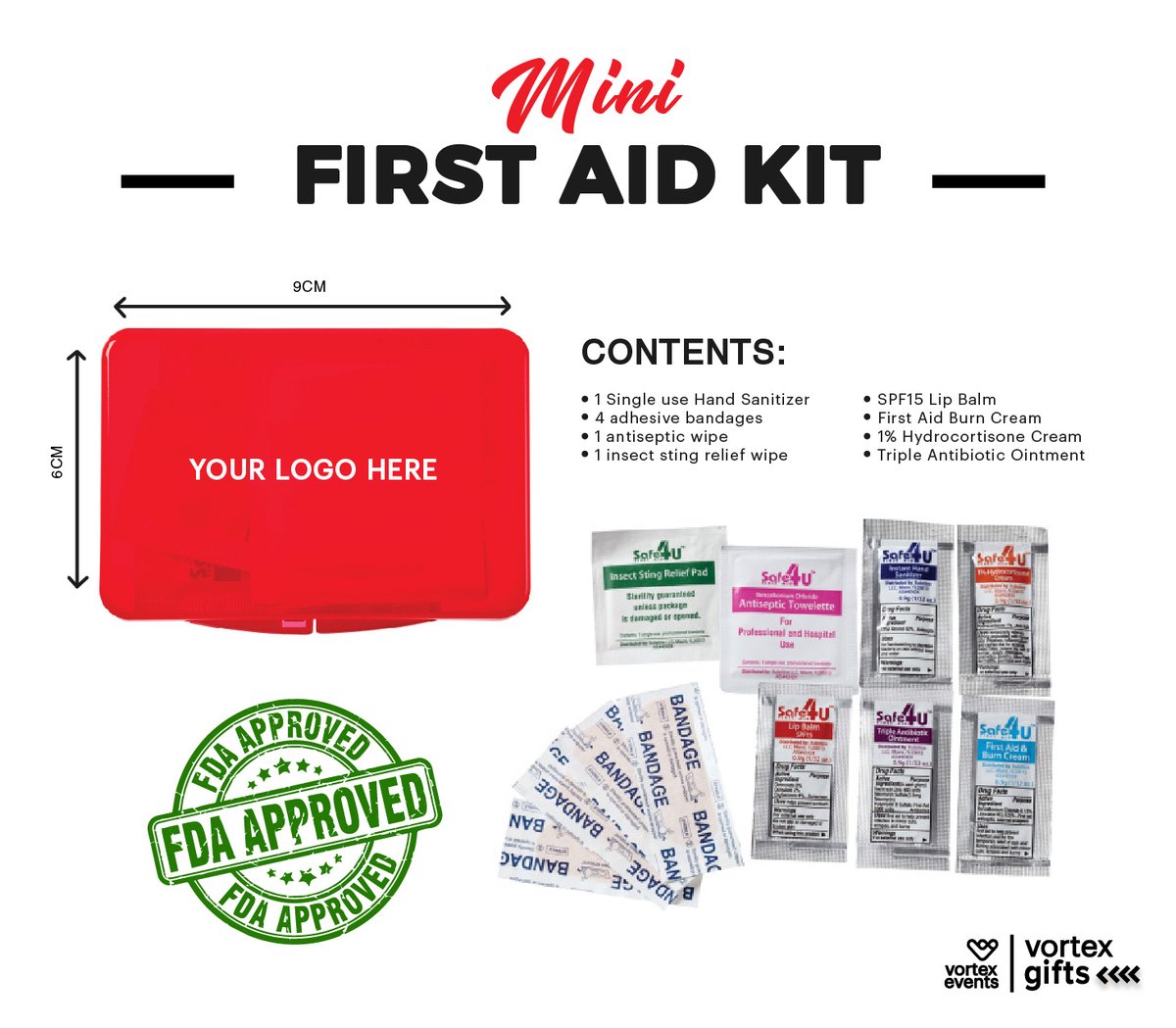 Emergencies happen when we least expect it so it's always a good thing to be prepared as much as possible. Our mini first aid kits are filled with essential items you need. Orders your today! 🙌 #corporategiveaways
