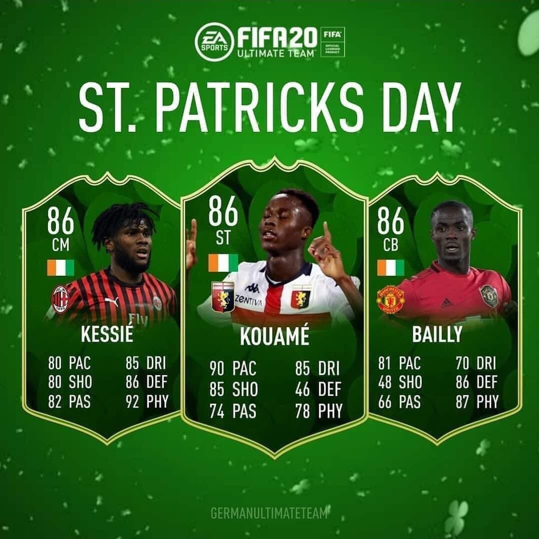 itsjustfifa's tweet photo. #FIFA20 ST. PATRICKS DAY..🍀
Eric Bailly is lit🔥
Happy St. Patricks Day 🇮🇪

#bailly
#StPatricksDay 
#StPatricksDay2020 https://t.co/qolQp1iaPk