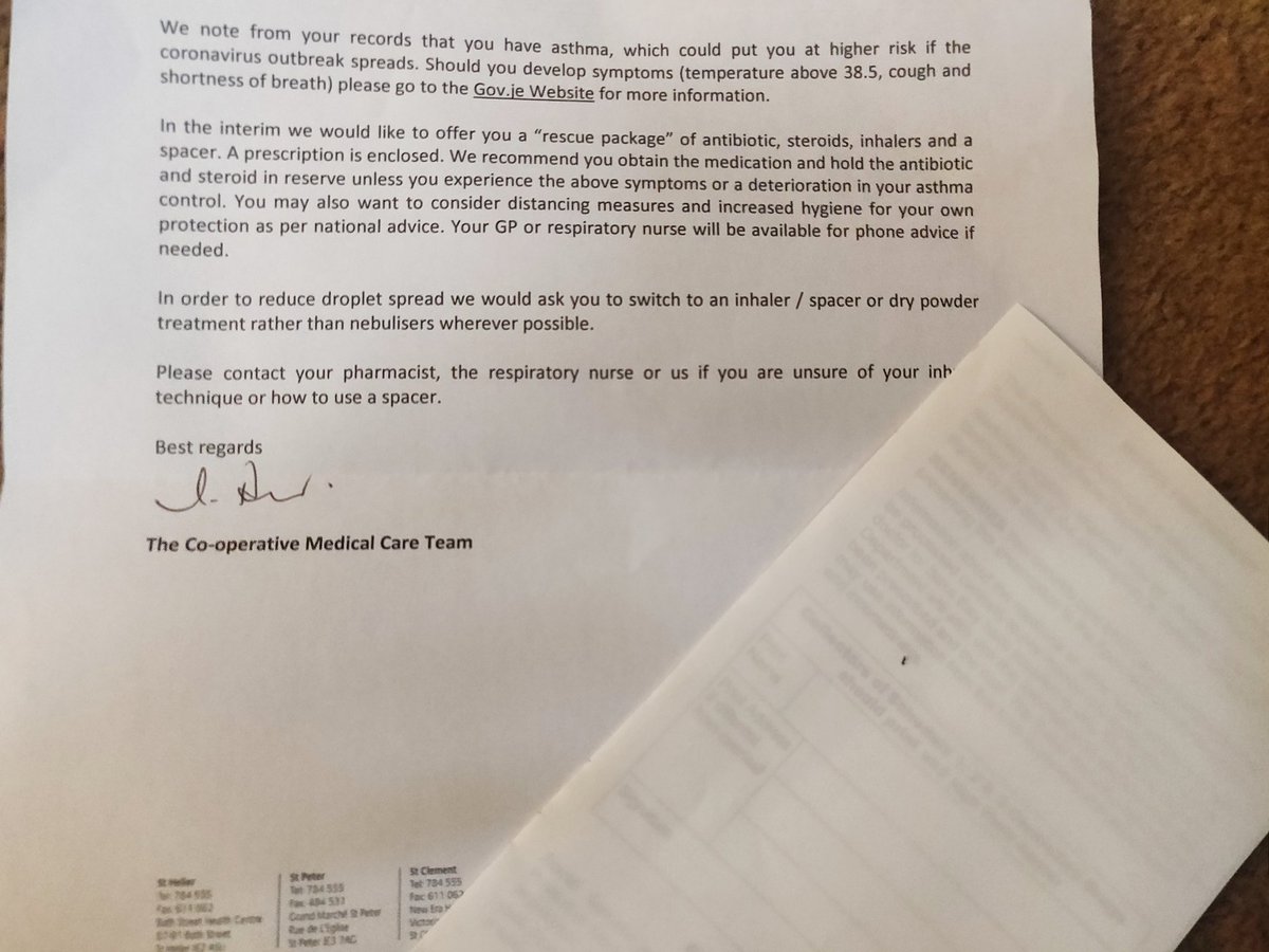 This is undoubtedly a challenging and worrying time for all. Speaking as a parent, I am so reassured and impressed by the service from co op medical. A letter with rescue package script for my toddler arrived yesterday. Thank you <a href="/GovJersey/">Government of Jersey</a> @ChiefNurseJsy <a href="/becksherrington/">Rebecca Sherrington RN MSc</a>