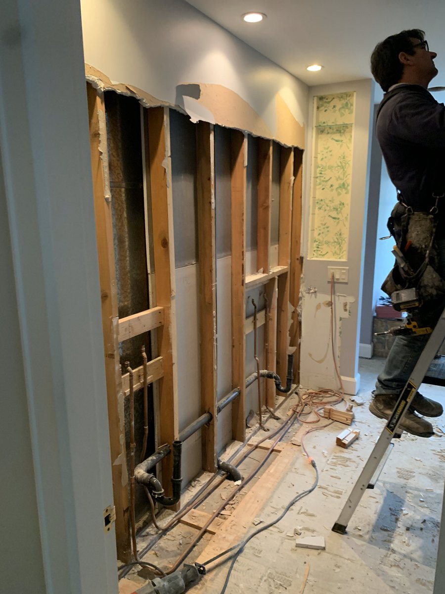 Out with the old and in with the new! The house is getting 4 new bathrooms!