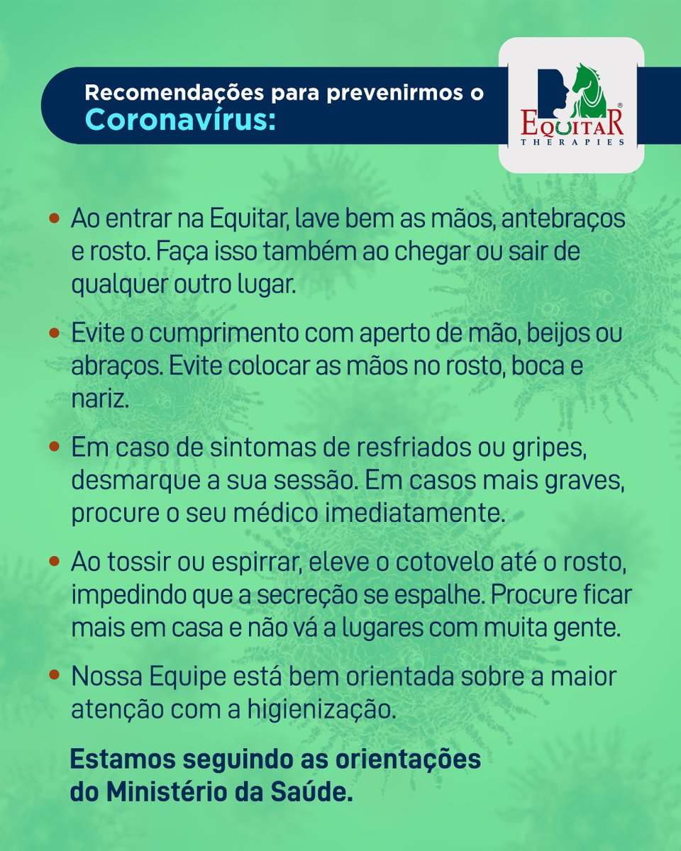 EquitarBr's tweet image. A Equitar Therapies acredita que se cada um fizer o seu melhor pelo bem estar comum, poderemos superar tudo e construir um mundo melhor.
É nisso que acreditamos.