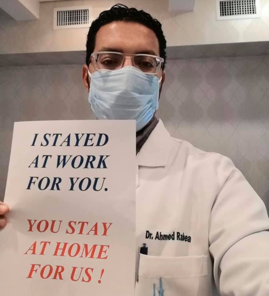 A doctor who is working overtime sends a message to all those ignoring the quarantine 

"I STAYED AT WORK FOR YOU.
YOU STAY AT HOME FOR US."