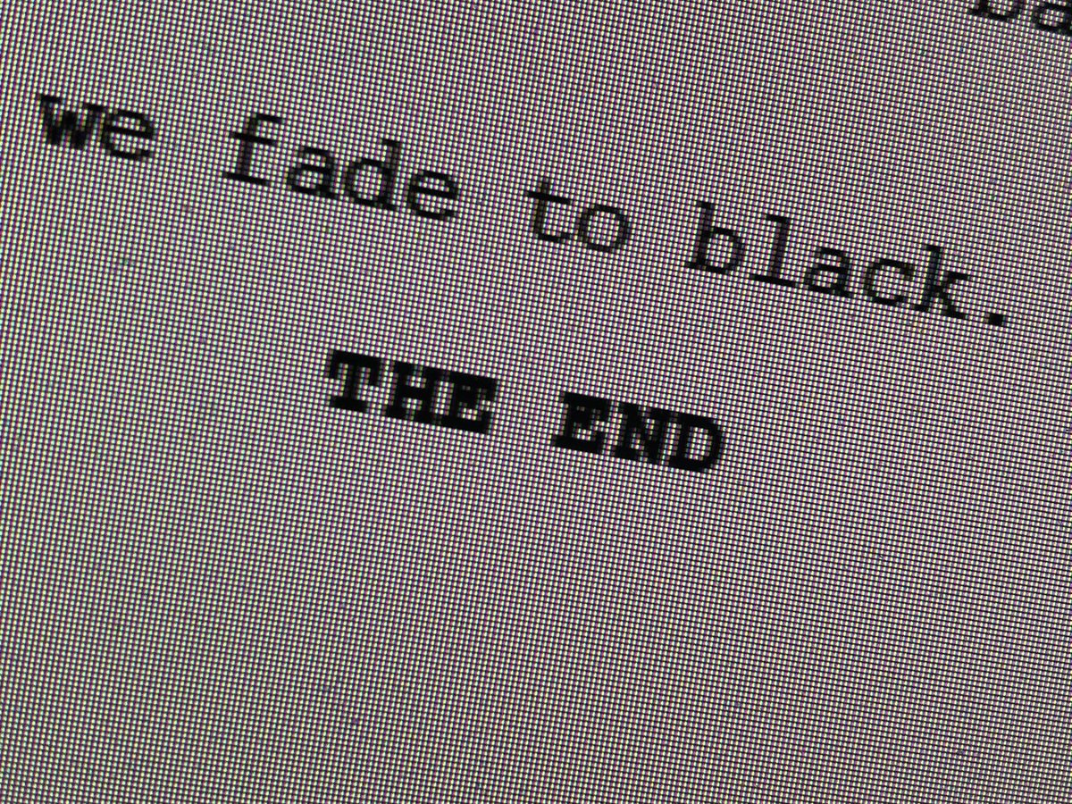 Just delivered the final ever Westside script. Feeling very weird about this, after all these years. Red wine is helping.