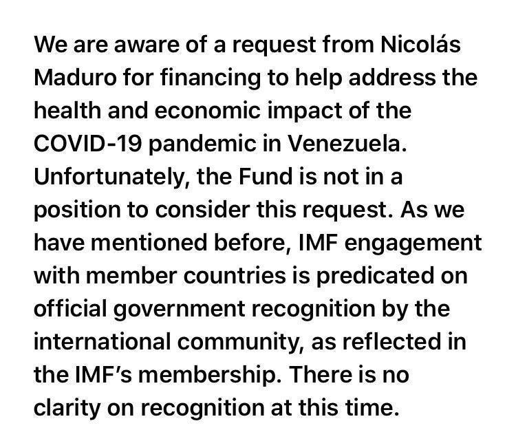 nelsonbocaranda's tweet image. La respuesta del vilipendiado FMI a quienes hasta hoy lo señalaban como culpable de todas las crisis financieras globales y como enemigo del pueblo. “Toma tu tomate” dice el proverbio popular..,