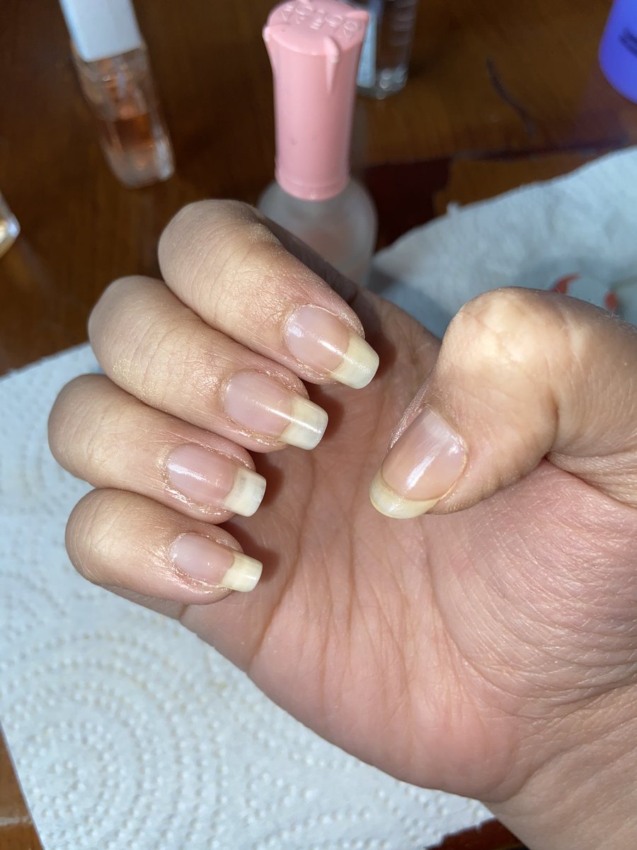 I gave my nails a break and cleaned them up with some calcium