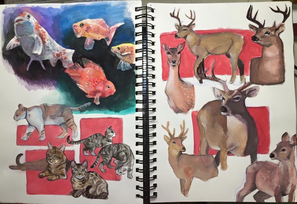 highschool mon used sketchbooks very frequently and experimented with mediums?? THROWBACK 