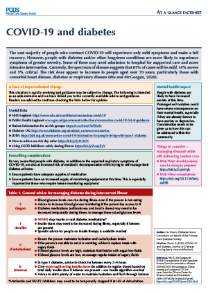 JDNjournal's tweet photo. COVID-19 and diabetes: new at-a-glance factsheet from the PCDS now live at https://t.co/EHV30Z939C https://t.co/pAvuSZl7Az