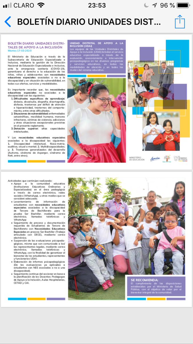 monserratcream1's tweet photo. Para fortalecer la inclusión y atender a necesidades especiales compartiremos este boletín a diario. https://t.co/JF9JDB88UM