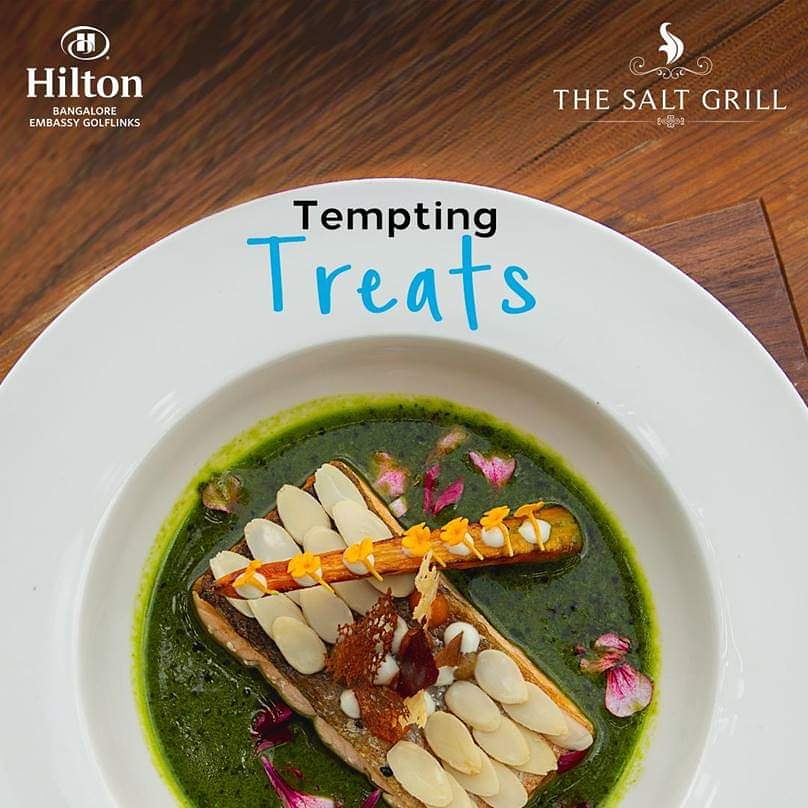 Our chefs are masters of cooking and plating food, that's why the dishes at The Salt Grill taste as good as they look.

For bookings and enquiries, call: +91-80-66799999 or 7353759831/41
#HiltonBangalore #Bangalore #HiltonHotelsAndResorts #HiltonHotel #Hotel #TheSaltGrill #Food