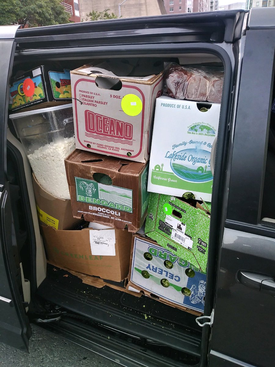 FoodRunnersSF's tweet photo. Two days into the week, already incredible numbers to share, with more than:
- 200 Food Runs completed
- 20,000lbs of food donated (normally 25k for entire week)
- 100 new volunteers signed up 
- 80 Individual organizations supported 
and one more-than-loaded-minivan https://t.co/dUFxEyMKsb