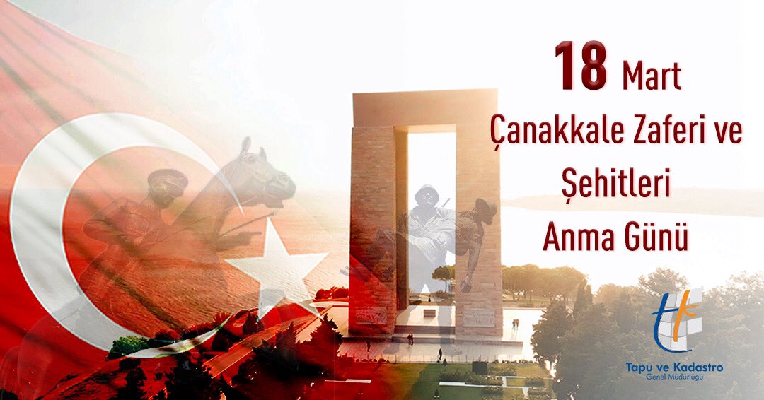 Çanakkale Zaferi bir milletin yeniden yönlendirilir,ulusun canlandırılmış yüce bir zaferdir. Bu kutlu zaferin 105. yıldönümünde, Mustafa Kemal Atatürk ve silah arkadaşları olmak üzere, tüm şehitlerimize Sivas Tapu ve Kadastro ailesi olarak Allah'tan rahmet diyoruz.