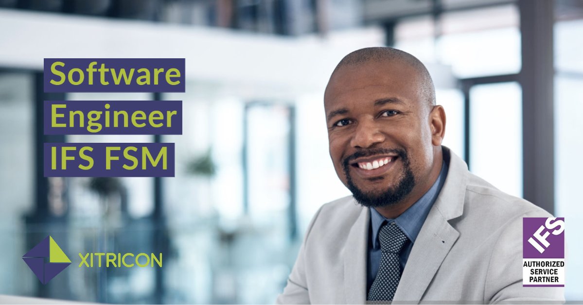 xitricon's tweet photo. We are hiring a Software Engineer! Ideal Candidate should have: A degree with IFS planning & scheduling optimization (PSO) knowledge. 2 years’ experience as a IFS FSM -Software Engineer will be recognized. Email your CV to hr@xitricon.com. #xitricon #ifspartner #ifsfsm #career https://t.co/Y8iuMmRnq1