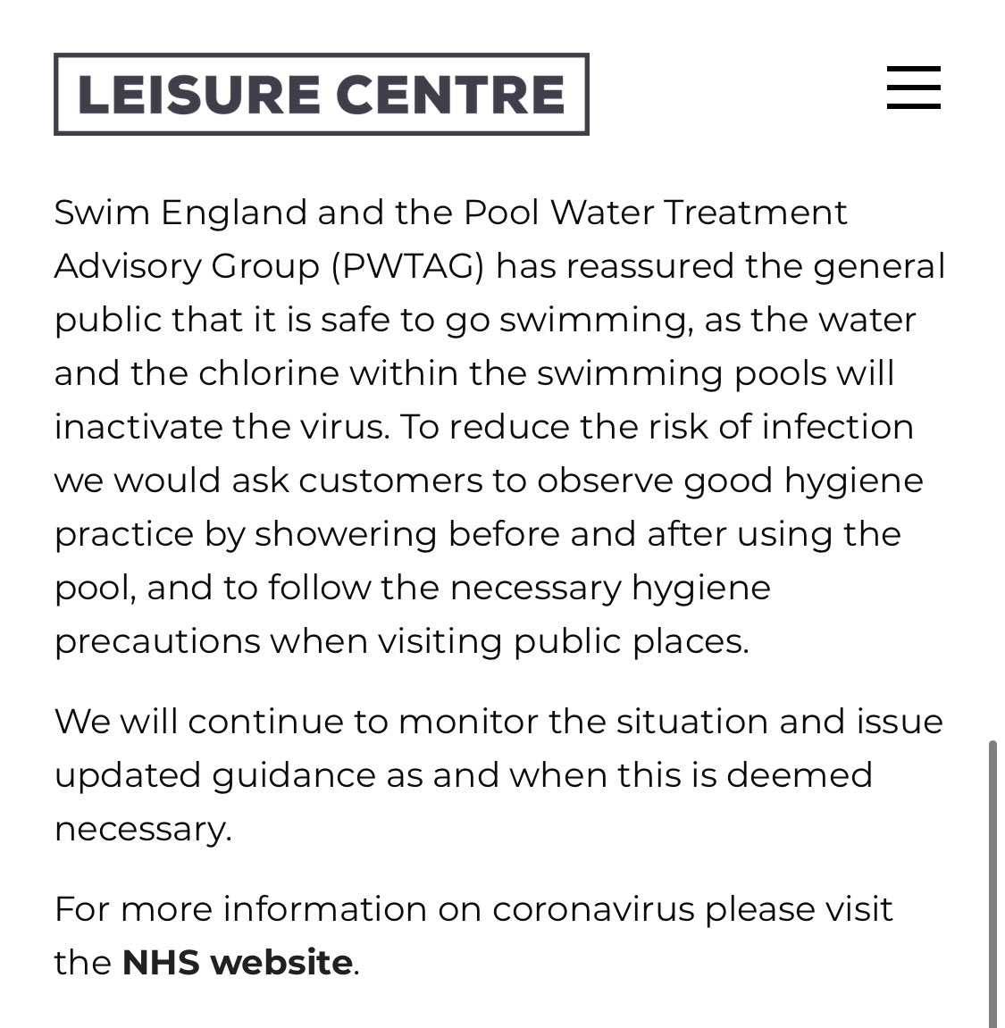 n_swimming's tweet image. News from our Pool Operators #COVID19 #Advice #KeyUpdates