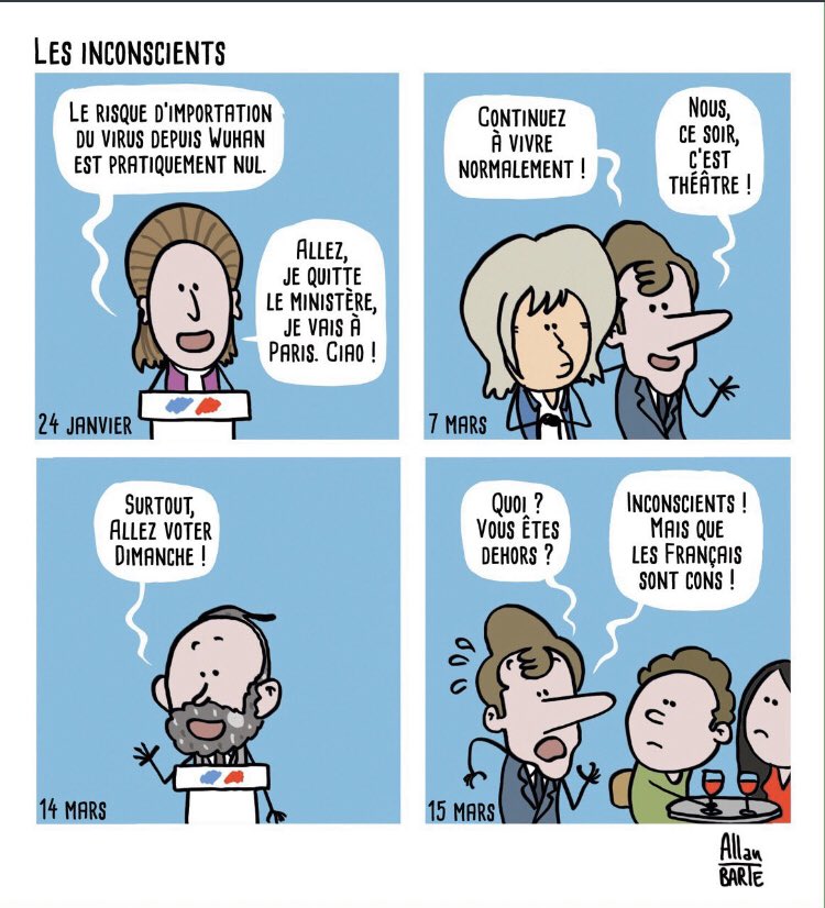 Mise en off de la politique auj ; je suis absourdie de voir que, même sur le sanitaire, ce gouvernement + média amis sont en dessous de tout : décisions tardives, désinvolture de Macron, éditorialistes paumés ; en 3 ans ils auront tout cassé. Colère &amp; chagrin mêlés #confinement