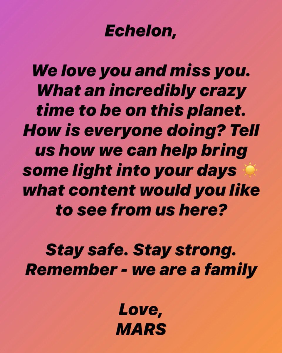 30SECONDSTOMARS's tweet image. We 💛 you, Echelon