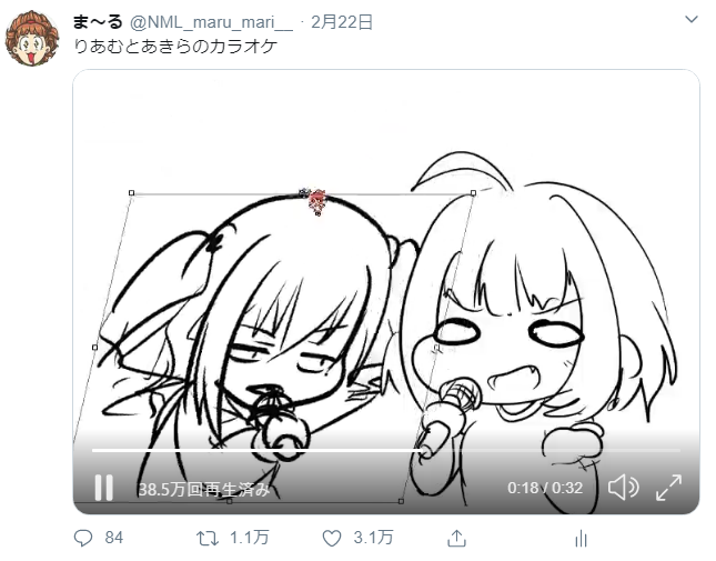 #自分のTwitterいいねTOP3をあげる
全部動画なんだけど 