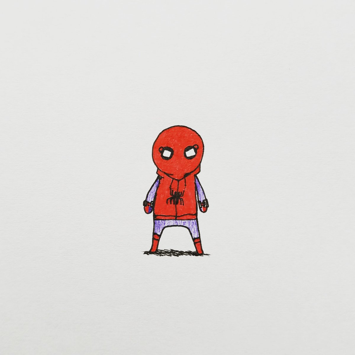 スパイダーマン イラスト かわいい