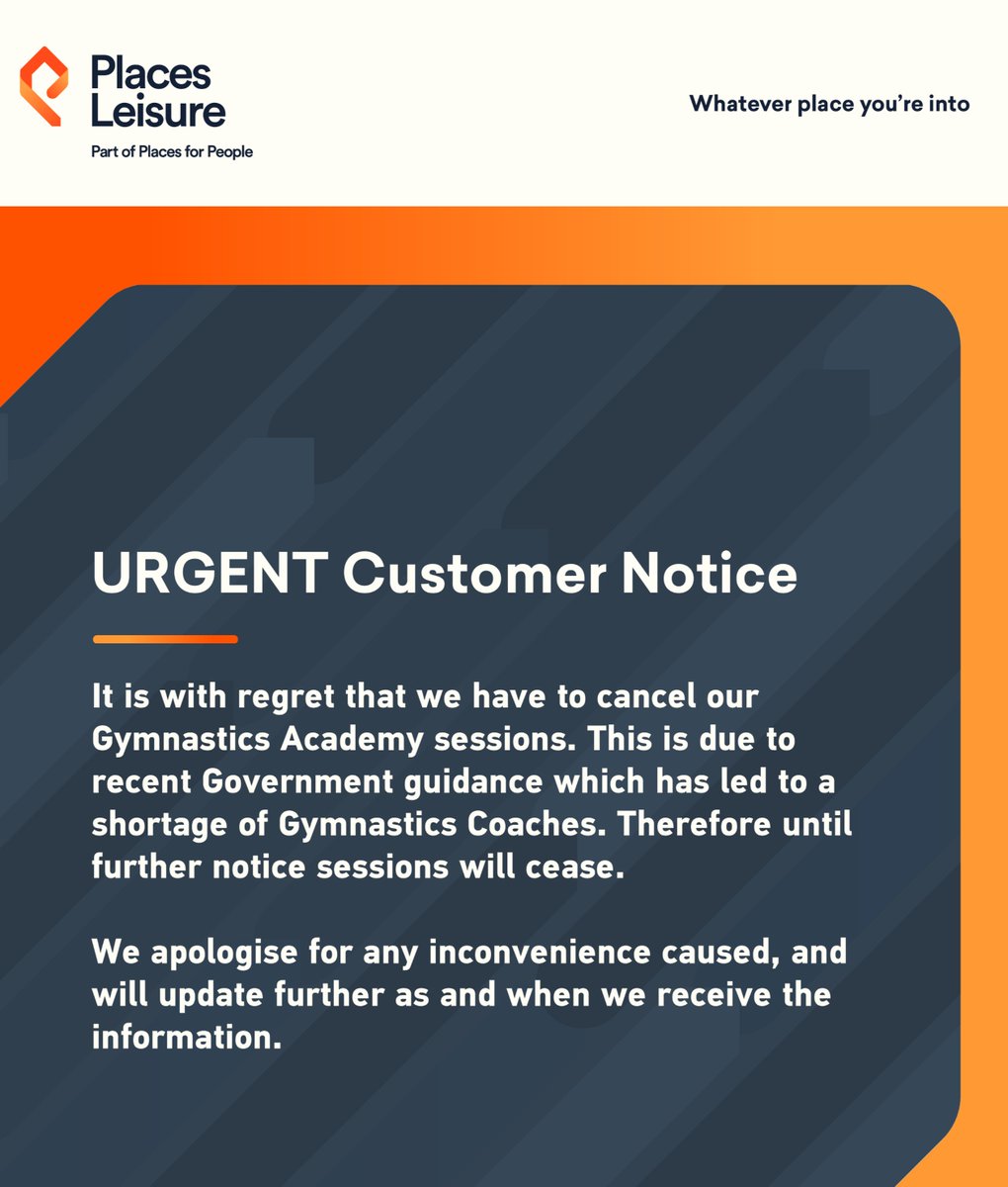We will be working towards suspending all Gymnastics Academy direct debits for the period of the closure.