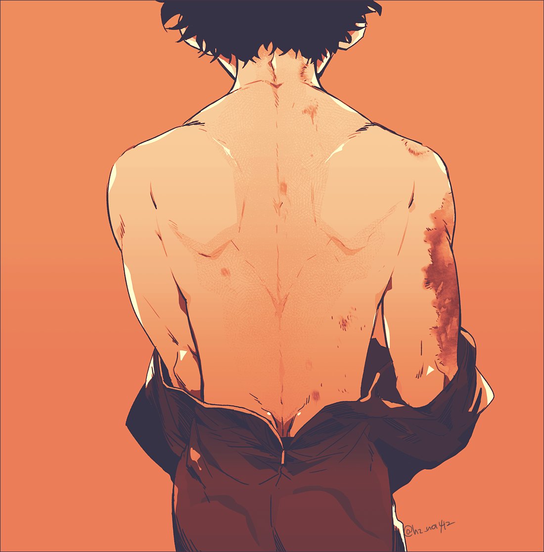 「BACK 」|穂積➰🏀のイラスト