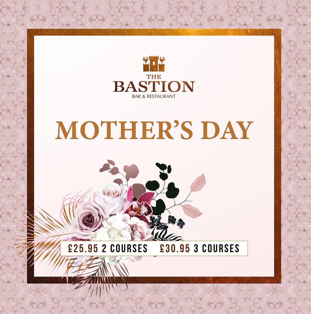 🌸 THE BASTION MOTHER'S DAY 🌸 Mum deserves the best right!?...treat her to something delicious this Mother's Day at The Bastion from just £25.95 per person! 😋 ☎ Book your table now on 0151 541 9092. SEE MENU: bit.ly/2uOkDZG *T&Cs apply.