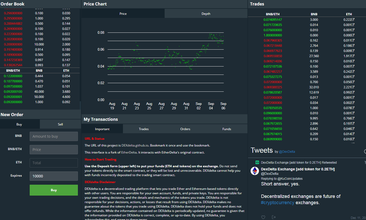 DexDelta Exchange tweet media