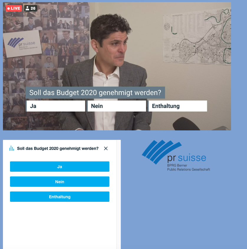 Heute lernen wir am - virtuellen - #bprgevent: Eine Generalversammlung lässt sich, in magistraler Weise, auch remote durchführen. Herzliche Gratulation an Newsroom und alle Beteiligten!