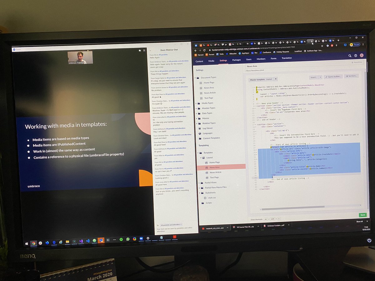 Small break... Now back to the #Umbraco Fundamental Course <a href="/EtchUK/">Etch</a>
