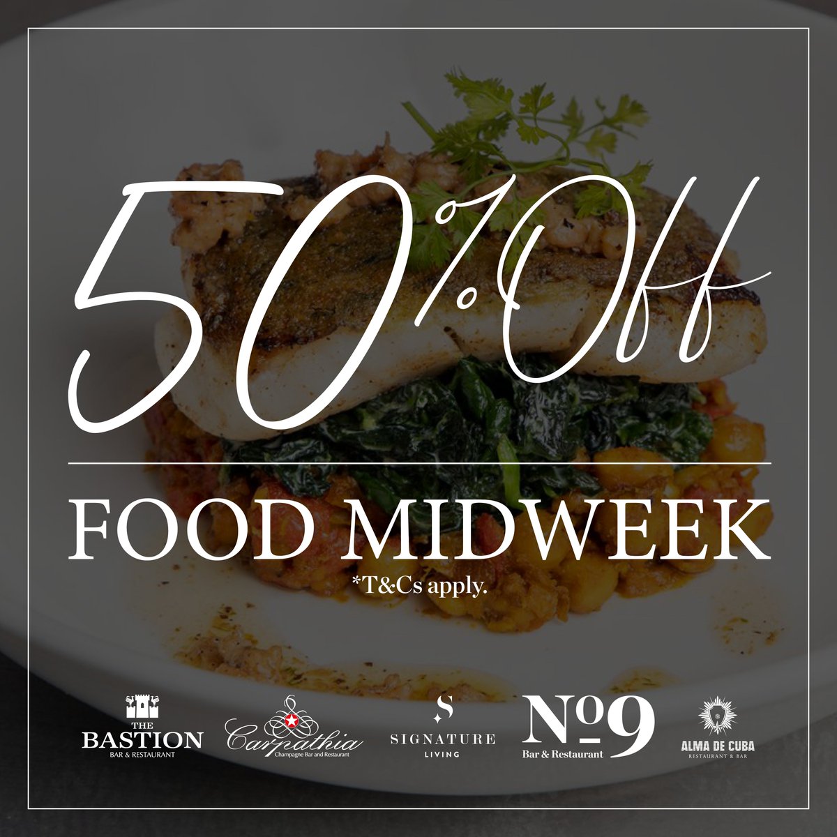 Come dine with us this week as we're offering a fantastic 50% OFF food at The Bastion. ☎ Book your table now on 0151 541 9092 or DM us. *T&Cs apply - not in conjunction with any other offers.