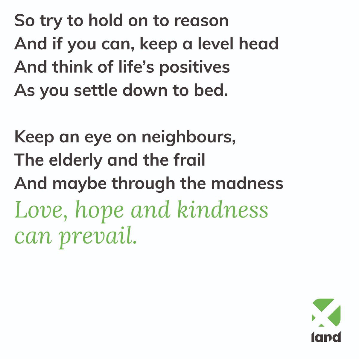 land_digital's tweet photo. Our lovely marketing operations manager, Sam, is helping to spread a little positivity in these tough times with this poem she wrote 💛 Give it a read below... https://t.co/X0XTziwWJU