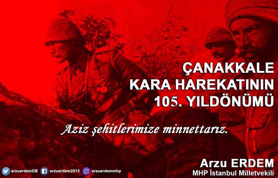 “Çanakkale Zaferi, Türk askerinin ruh kudretini gösteren şayanı hayret ve tebrik bir misaldir. Emin olmalısınız ki, Çanakkale Muharebelerini kazandıran bu yüksek ruhtur.”

Gazi Mustafa Kemal Atatürk

#AynıRuhlaÇanakkale