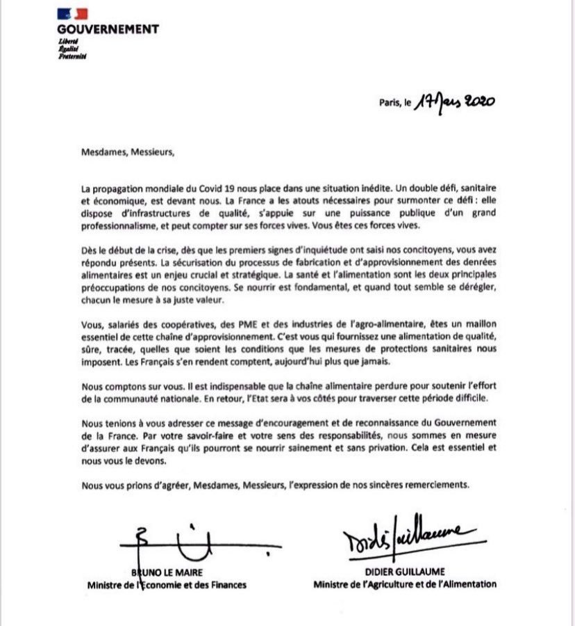 C'est en situation de crise que l'on mesure le mieux notre chance d'avoir des #filières #agricoles et #agroalimentaires robustes. Il faut s'en souvenir et les préserver pour l'avenir. <a href="/NegoceAgricole/">Le Négoce Agricole</a> @gs_naca <a href="/Agri_Gouv/">Ministère Agriculture et Souveraineté alimentaire</a> <a href="/PassionCereales/">Passion Céréales</a>