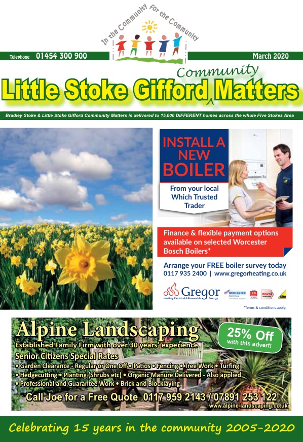 <a href="/GingerBreadCSh1/">The GingerBreadMan Coffee Shop</a> <a href="/WFM_Matters/">Winterbourne & Frampton Matters</a> <a href="/ScampsChamps/">Scamps and Champs Bristol</a> <a href="/FlowersFloreli/">Flowers by Floreli</a> @southglostaxis <a href="/BarberWoody/">Woody's Barber Shop</a> <a href="/FootcareIms/">IMS Footcare</a> <a href="/BPatchway/">Building Supplies Patchway</a> <a href="/BradleyStokeLFC/">Bradley Stoke LFC⚽️</a> <a href="/bradleystokecs/">Bradley Stoke CS</a> <a href="/BSTFC/">BSTFC</a> @GasGirlsWFC <a href="/Southgloslibs/">South Glos Libraries</a> @LittleStoke_FC <a href="/stokegiffordfc/">Stoke Gifford United FC</a> <a href="/FiltonAthletic/">Filton Athletic FC</a> @Bristol_People <a href="/FcFrampton/">Frampton Rangers Ladies FC</a> <a href="/FramptonRFC/">Frampton Cotterell</a> <a href="/ClubFrampton/">Frampton Cotterell Netball Club</a> <a href="/TheFramCC/">Frampton Cotterell Cricket Club</a> <a href="/CoalpitFC/">Coalpit Heath Football Club 🟠⚫️</a> <a href="/CoalpitHeathCC/">Coalpit Heath CC</a> <a href="/WB_MedievalBarn/">W/B Medieval Barn</a> <a href="/GlobeFramptonC/">The Globe</a> <a href="/TheGoodDogGuide/">The Good Dog Guide</a> <a href="/HopeRescue/">Hope Rescue</a> <a href="/Bristol_ARC/">Bristol Animal Rescue Centre</a> <a href="/FcWinterbourne/">Winterbourne United FC</a> <a href="/WbourneCC/">Winterbourne CC</a> <a href="/HambrookUtd/">Hambrook United</a> <a href="/HambrookCC/">HambrookCricket Club</a> <a href="/HambrookSC/">Hambrook Sports Club</a> <a href="/DwffFilton/">DWFF Bristol Filton</a> <a href="/WheatfieldPTA/">Friends of Wheatfield Primary School</a> <a href="/AreaNhws/">Oxbarton Area NHWS</a> <a href="/meade_park/">Love Meade Park.</a> <a href="/of_acres/">Friends of 40 Acres</a> @friendsoflittl2 <a href="/of_stoke/">Friends of Stoke Gifford Play Parks</a> <a href="/BStokeUtd/">Bradley Stoke Utd</a> <a href="/AlmondsburyLFC/">Almondsbury LFC</a> <a href="/LloydWilliams75/">G Lloyd Williams</a> <a href="/FramptonCottWI/">Frampton CotterellWI</a> <a href="/FramptonParish/">Frampton Cotterell Parish Council</a> <a href="/My_English_Home/">My English Home</a> <a href="/AndyJarrett3/">Andy Jarrett</a> <a href="/GRFUrugby/">#GRFU</a> <a href="/HGsolicitors/">Henriques Griffiths Solicitors</a> #SupportLocal Working from home or in self isolation due to #COVID19 ?Dont forget our latest magazine is now ONLINE FOR FREE AT bradleystokematters.co.uk/wp-content/upl…  Lots of our advertisers are open for business as usual or are changing the way they operate by offering delivery options etc