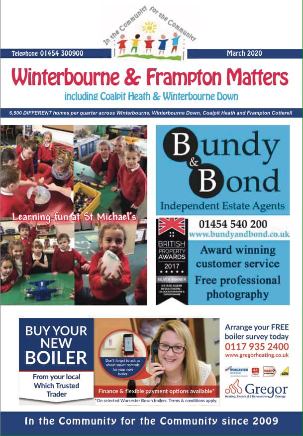 <a href="/ScampsChamps/">Scamps and Champs Bristol</a> <a href="/FlowersFloreli/">Flowers by Floreli</a> <a href="/BS_Matters/">BradleyStokeMatters</a> @southglostaxis <a href="/BarberWoody/">Woody's Barber Shop</a> <a href="/FootcareIms/">IMS Footcare</a> <a href="/BPatchway/">Building Supplies Patchway</a> <a href="/GingerBreadCSh1/">The GingerBreadMan Coffee Shop</a> <a href="/BradleyStokeLFC/">Bradley Stoke LFC⚽️</a> <a href="/bradleystokecs/">Bradley Stoke CS</a> <a href="/BSTFC/">BSTFC</a> @GasGirlsWFC <a href="/Southgloslibs/">South Glos Libraries</a> @LittleStoke_FC <a href="/stokegiffordfc/">Stoke Gifford United FC</a> <a href="/FiltonAthletic/">Filton Athletic FC</a> @Bristol_People <a href="/FcFrampton/">Frampton Rangers Ladies FC</a> <a href="/FramptonRFC/">Frampton Cotterell</a> <a href="/ClubFrampton/">Frampton Cotterell Netball Club</a> <a href="/TheFramCC/">Frampton Cotterell Cricket Club</a> <a href="/CoalpitFC/">Coalpit Heath Football Club 🟠⚫️</a> <a href="/CoalpitHeathCC/">Coalpit Heath CC</a> <a href="/WB_MedievalBarn/">W/B Medieval Barn</a> <a href="/GlobeFramptonC/">The Globe</a> <a href="/TheGoodDogGuide/">The Good Dog Guide</a> <a href="/HopeRescue/">Hope Rescue</a> <a href="/Bristol_ARC/">Bristol Animal Rescue Centre</a> <a href="/FcWinterbourne/">Winterbourne United FC</a> <a href="/WbourneCC/">Winterbourne CC</a> <a href="/HambrookUtd/">Hambrook United</a> <a href="/HambrookCC/">HambrookCricket Club</a> <a href="/HambrookSC/">Hambrook Sports Club</a> <a href="/DwffFilton/">DWFF Bristol Filton</a> <a href="/WheatfieldPTA/">Friends of Wheatfield Primary School</a> <a href="/AreaNhws/">Oxbarton Area NHWS</a> <a href="/meade_park/">Love Meade Park.</a> <a href="/of_acres/">Friends of 40 Acres</a> @friendsoflittl2 <a href="/of_stoke/">Friends of Stoke Gifford Play Parks</a> <a href="/BStokeUtd/">Bradley Stoke Utd</a> <a href="/AlmondsburyLFC/">Almondsbury LFC</a> <a href="/LloydWilliams75/">G Lloyd Williams</a> <a href="/FramptonCottWI/">Frampton CotterellWI</a> <a href="/FramptonParish/">Frampton Cotterell Parish Council</a> <a href="/My_English_Home/">My English Home</a> <a href="/AndyJarrett3/">Andy Jarrett</a> <a href="/GRFUrugby/">#GRFU</a> <a href="/HGsolicitors/">Henriques Griffiths Solicitors</a> <a href="/DunkleysCo/">Dunkley's Chartered Accountants</a> #SupportLocal Working from home or in self isolation due to #COVID19 ?Dont forget our latest magazine is now ONLINE FOR FREE AT mattersmagazines.co.uk/wp-content/upl… Lots of our advertisers are open for business as usual or are changing the way they operate by offering delivery options etc