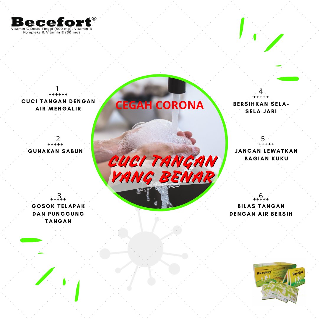 Pastikan sobat becefort mencuci tangan dengan benar agar kuman &amp; virus tidak masuk kedalam tubuh ya

#supemen
#vitamin
#vitaminC
#vitamiE
#vitaminB
#becefort
