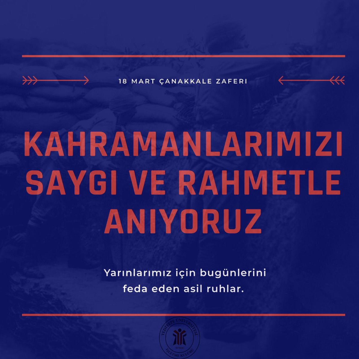 Çanakkale’yi geçilmez kılan başta M.Kemal Atatürk’ü ve aziz şehitlerimizi saygıyla ve minnetle  anıyoruz. #18Mart